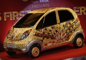 The World's first Gold jewellery car,  80kg of 22 Karat gold, claimed by Tata.