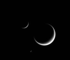 Saturn Triple crescent moon