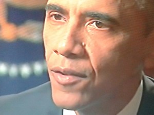 President Barack Obama during a BBC interview in Kenya.