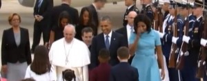 Pope Francis in US with Baraca Obama