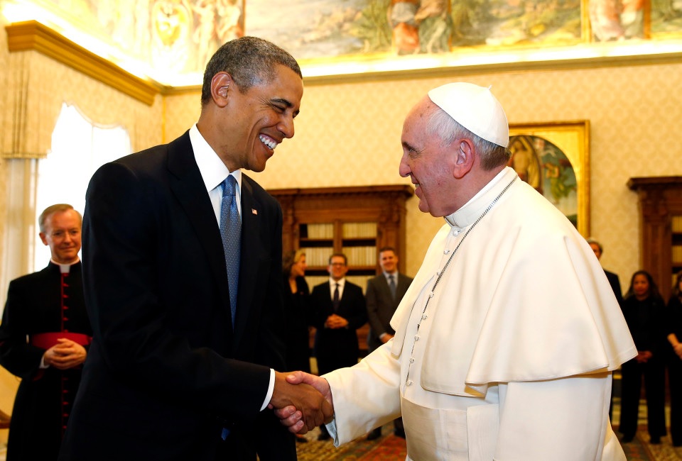 Pope Francis with Obama