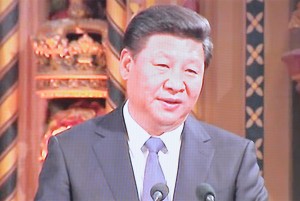 Chinese President Xi addressing both house of Parliament