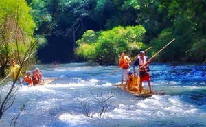 Tekkady white water bamboo rafting