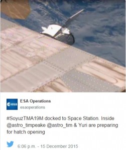 Soyuz TMA 19M docked to Space Station