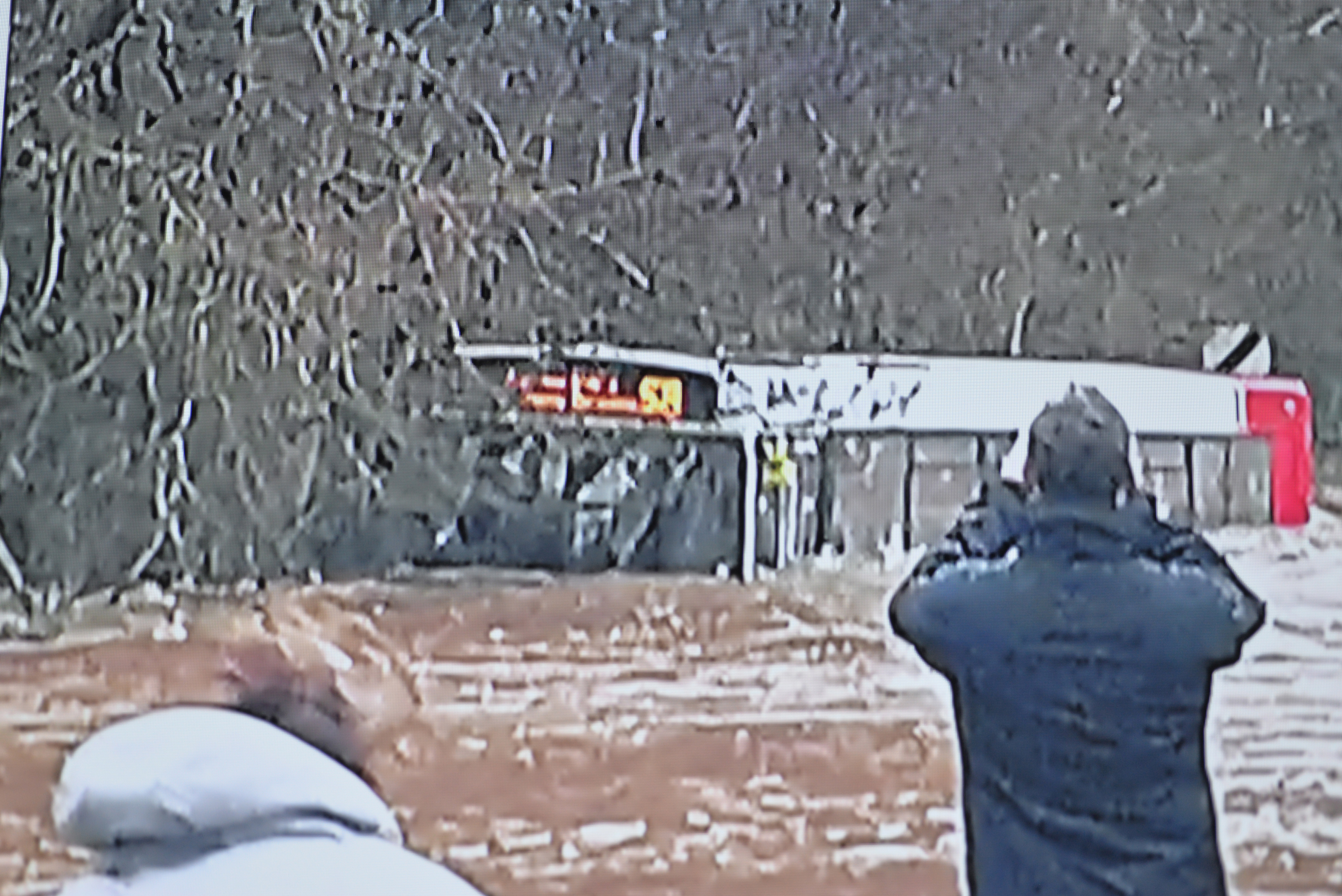 Stagecoach bus stranded at Dailly in South  Ayshire