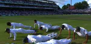 Pakistan's victory push-ups