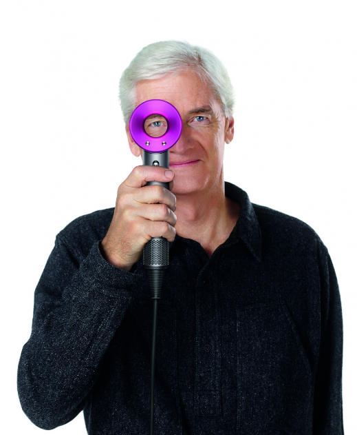 James Dyson with Dyson Supersonic Hair dryer
