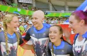Laura Trott made history by claiming their third Olympic medal, alongside Joanna Rowsell Shand, Elinor Barker and Katie Archibald