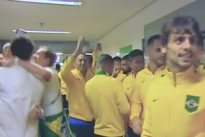 Victorious Brazilan football team