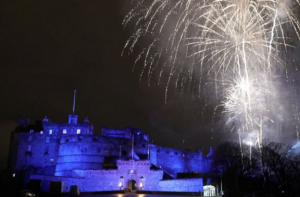 New Year fireworks in Edinburgh