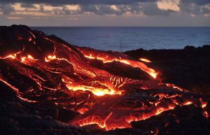 Kilua volcano lava