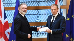 Sir Tim handed over letter to Donald Tusk