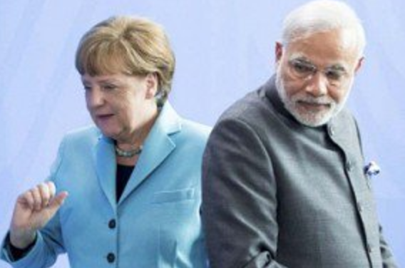 Angela Merkel and Narendra Modi