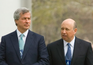 JP Morgan chase CEO Jamie DAmion and Lloyd Blankfein Goldman Sachs CEO