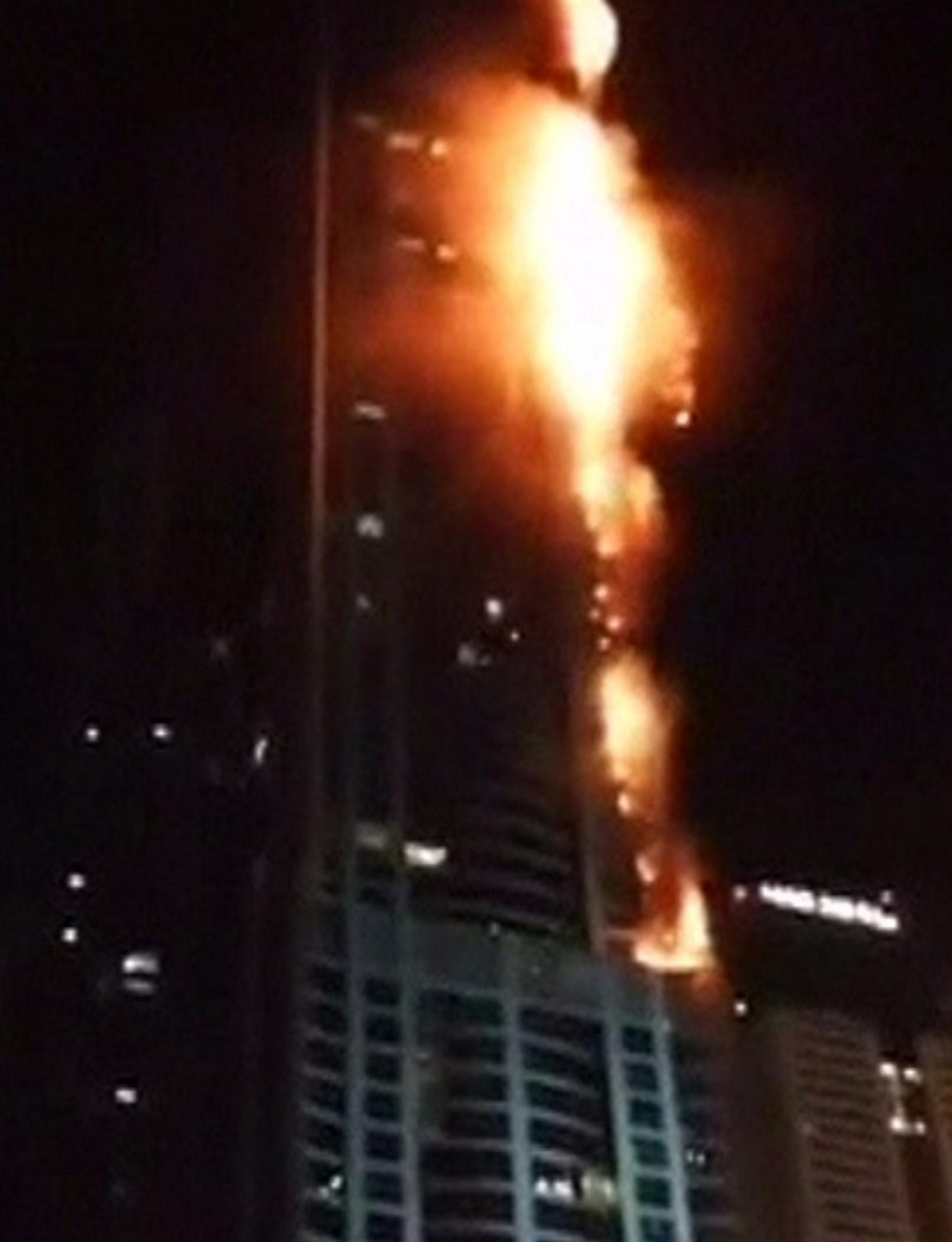 Fire rips through The Torch Tower