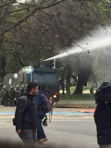 Student Tution fee protest rally turned nasty as the authorities have to resort to water cannon