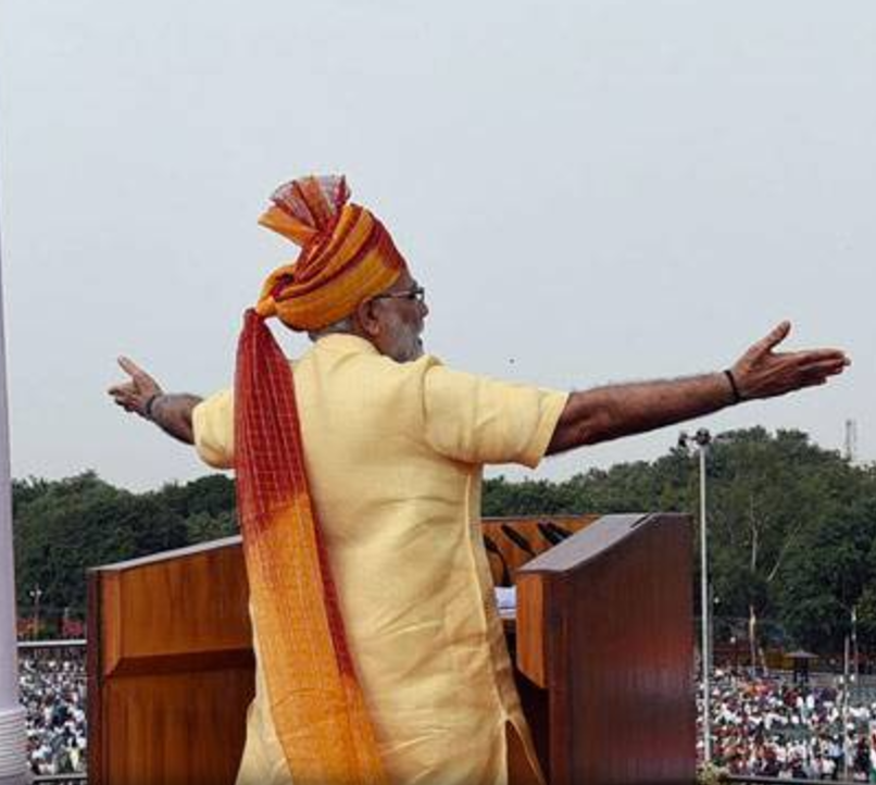 Modi addressing India's 71st Independence rally