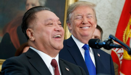 President Trump with Broadcom CEO Hock Tan