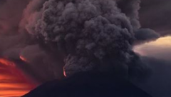 Bali volcano erupts