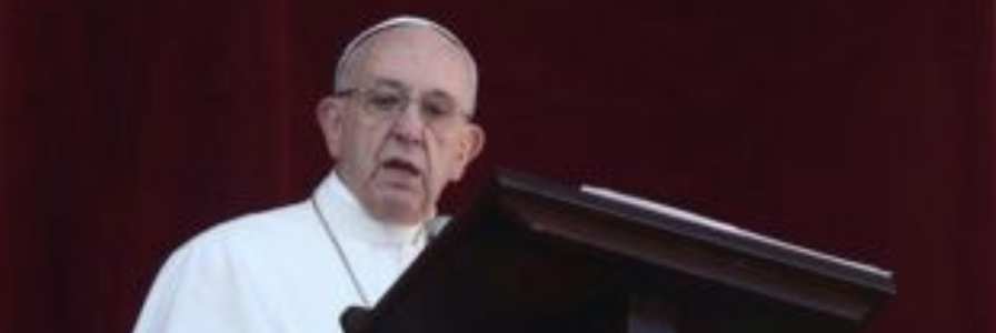 Pope Francis delivering Christmas message