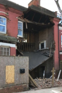 House collapse in Sumatra Road, West Hampstead, North West London