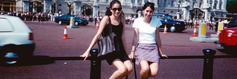 Teenage Meghan Markel  visiting Buckingham Palace