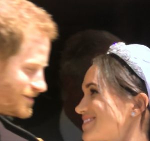 Happy married couple Harry and Meghan