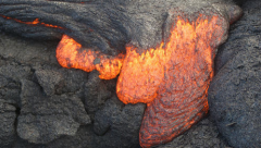 Molten lava from Puu Oo's eruption