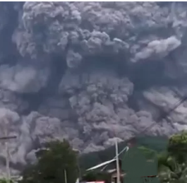 Pyroclastic flows engulfed the mountains and villages