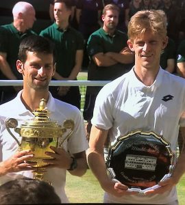 Novak and Kevin with the trophies