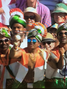 Indian fans dressed for the match