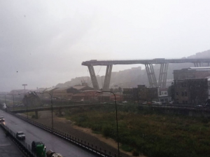 Morandi Bridge collapsed at about 11:30am