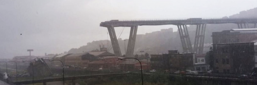 Morandi Bridge collapsed at about 11:30am