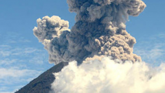 Volcano erupting at Mount Krakatoa