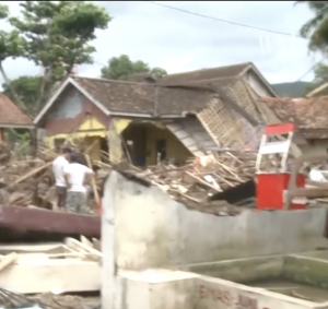 Tsunami  rescue operations in Indonesia