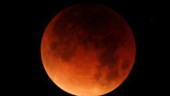 Blood moon eclipse