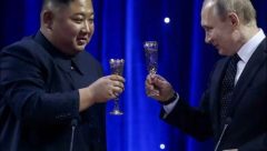 North Korea's leader Kim  Jong-un met Vladimir Putin for the first time