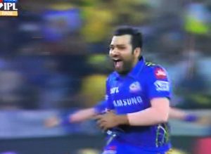 MI captain Rohit Sharma leaps with joy after winning IPL 2019