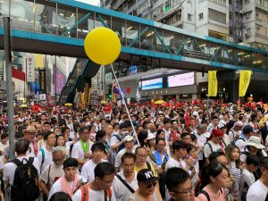 Hong Kong Protest against new extradition bill. Pic Laurence Price