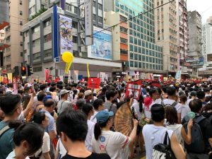 Hong Kong Street blocked by protesters