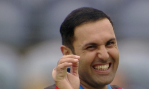 Nabi's 3 wickets in one over  all in vain
