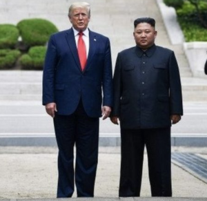 Donald Trump and Kim Jong-un in historic meeting in North Korea