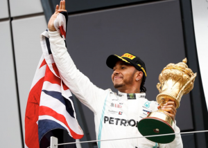 Victorious Lewis Hamilton