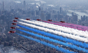Red Arrows have flown over New York City