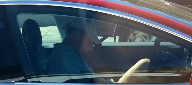 Tesla driver filmed asleep as he was driving along the motorway