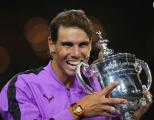 Nadal winning the US Open