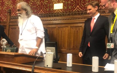 Dr KJ Yesudas Honoured at Houses of Parliament by Justice secretary Phil  MP and Martyn Day MP and Councillor Manju