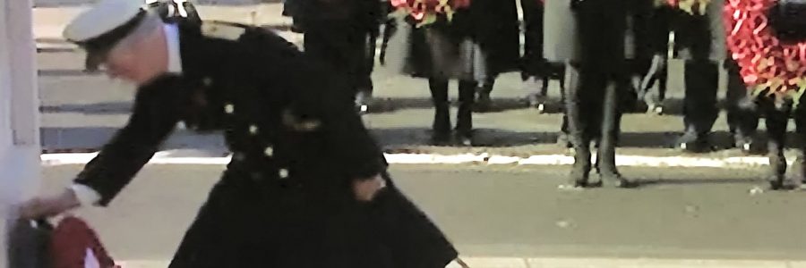 HRH Prince Charles laying a wreath on behalf of the Queen