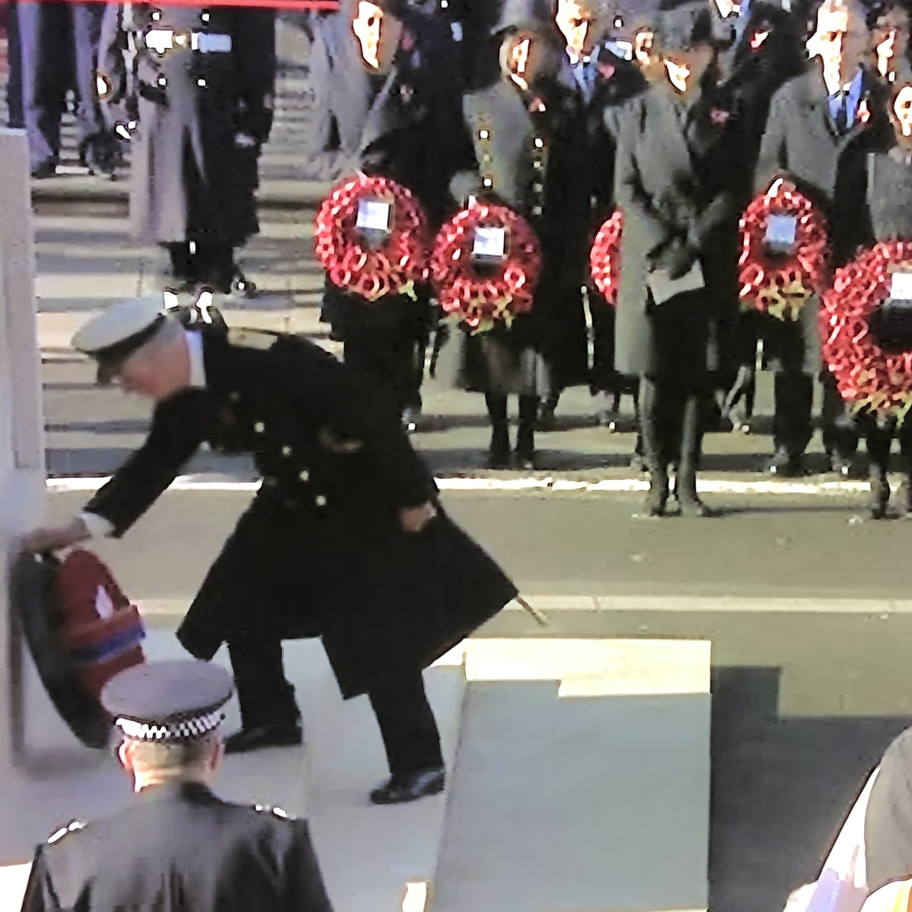 HRH Prince Charles laying a wreath on behalf of the Queen