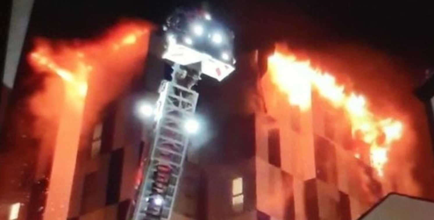 Student accommodation fire at Bolton